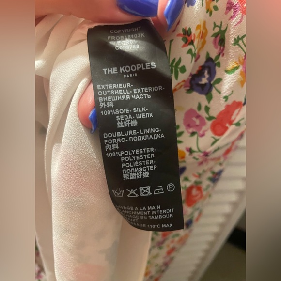 The Kooples Asymmetrical Dress in Flower Print - Picture 9 of 11